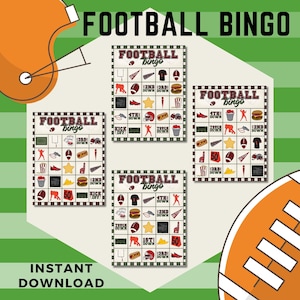 Bingo de fútbol americano, bingo del Super Bowl, los domingos vemos fútbol, bingo de fútbol, bingo deportivo, fiesta de inicio, actividad deportiva, fútbol