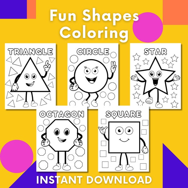 Shape Recognition, Summer Worksheets For Kids, Printable Shapes Coloring Pages, Shape Color Page, Spring Homeschool, Preschool-Kindergarten