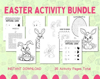 Easter Activity Bundle,Mazes Worksheets,Scissor Skills,Easter Activity Sheets,Easter Word Search,Easter Coloring Pages,Easter Printable Game