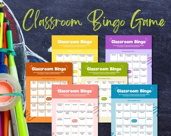 Bingo de Volta às Aulas: Jogo Quebra-Gelo para Colegas de Classe (Download Digital)