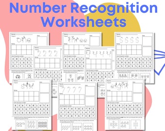 Number Tracing Worksheets: Kids 1-10 Activity (Digital Download)