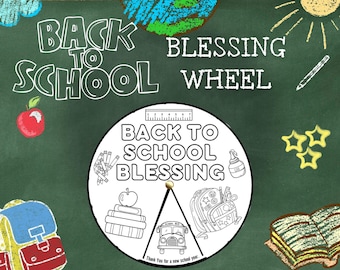 Ruota da colorare con le preghiere per il ritorno a scuola: attività cristiana (download digitale)