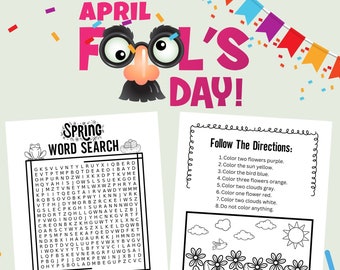 April Fool's Day Impossible Word Search Puzzle (Digital Download)