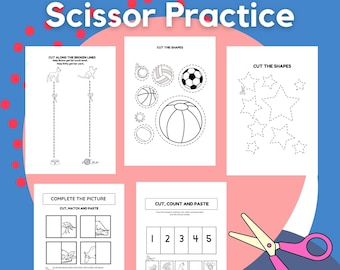 Scissor Skills Practice: Fine Motor Cutting Activity (PDF Download)
