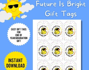 Bright Future Gift Tags: End of Year, Graduation (Digital Download)