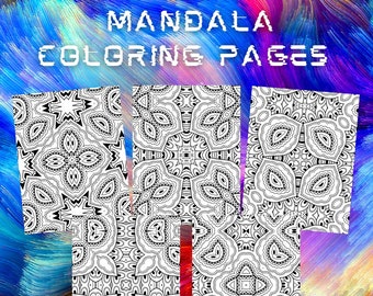 Mandala Coloring Pages, Patterns, Adult Coloring (PDF Download)