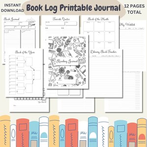 Books I’ve Read, Summer Reading List, Printable Planner Insert Reading Log, Book Tracker Printable Bundle, Bookshelf Reading Log, Library