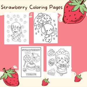 Strawberry Coloring Pages, Wild Berries, Summer Coloring, Strawberry Drawing, Berry Sweet, Adult Coloring Page, Birthday Activity,Strawberry
