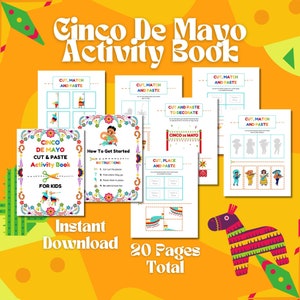 Cinco De Mayo Activity Book: Cut & Paste, Shadow Matching (Digital Download)