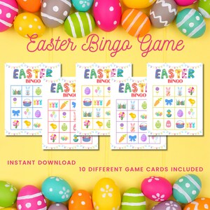 Osterbingokarten druckbar, Osterbingokarten, Frühlingsbingospiel, Kinderaktivitätsbretter, Klassenzimmerbingo, Feiertagsbingo, Osterpartyspiel