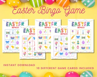 Bingo de Pascua: Actividad infantil de primavera (Descarga digital)