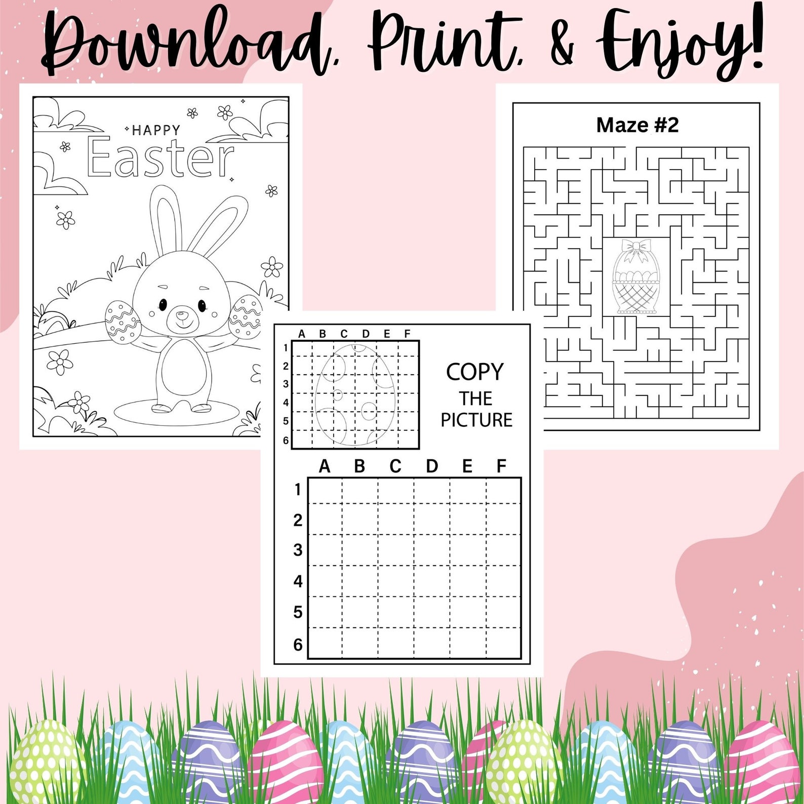 Easter Activity Packet,easter Coloring Pages,children Color Book,easter ...