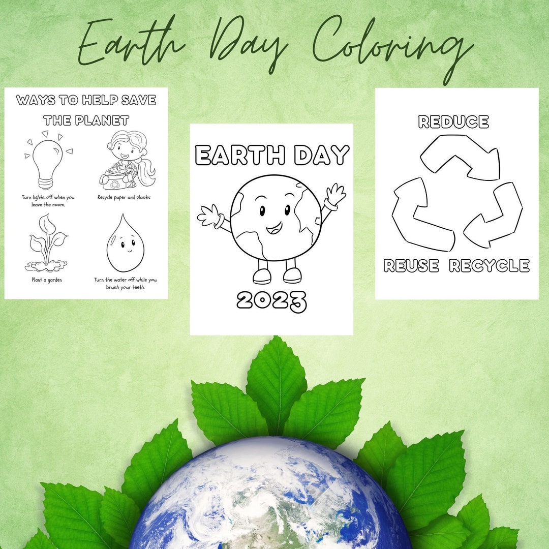 Earth Day Coloring Pages: Kids Activities & Word Search (digital ...