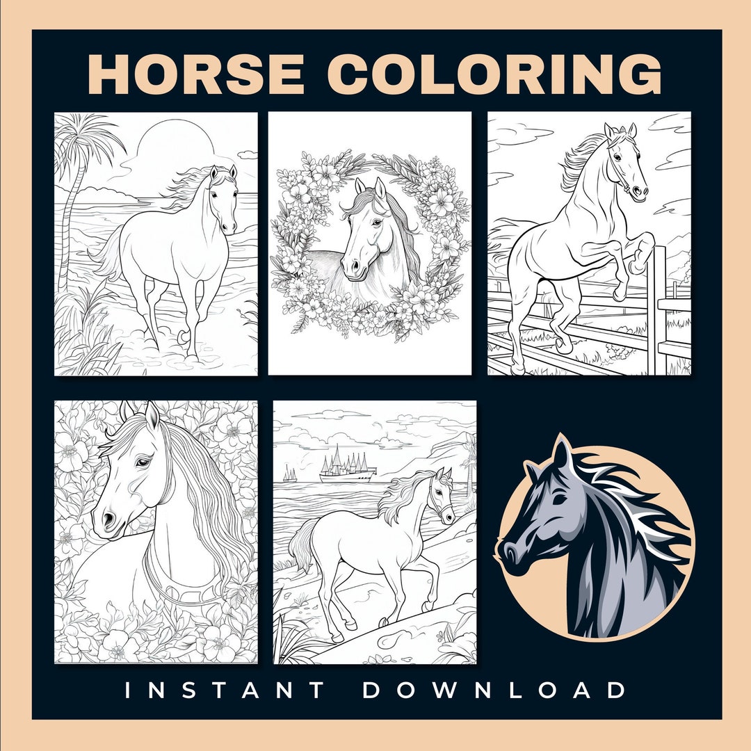 Equestrian Activity, Printable Horse Coloring, Horse Learning, Colorful Horses, Camp Activity ...