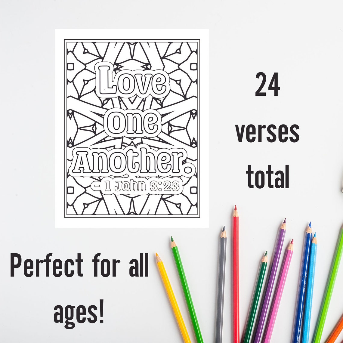 Bible Memory Coloring,scripture Coloring Book,kids Bible Verse Coloring ...
