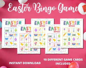 Easter Bingo Cards: Spring Holiday Party Game (Digital Download)