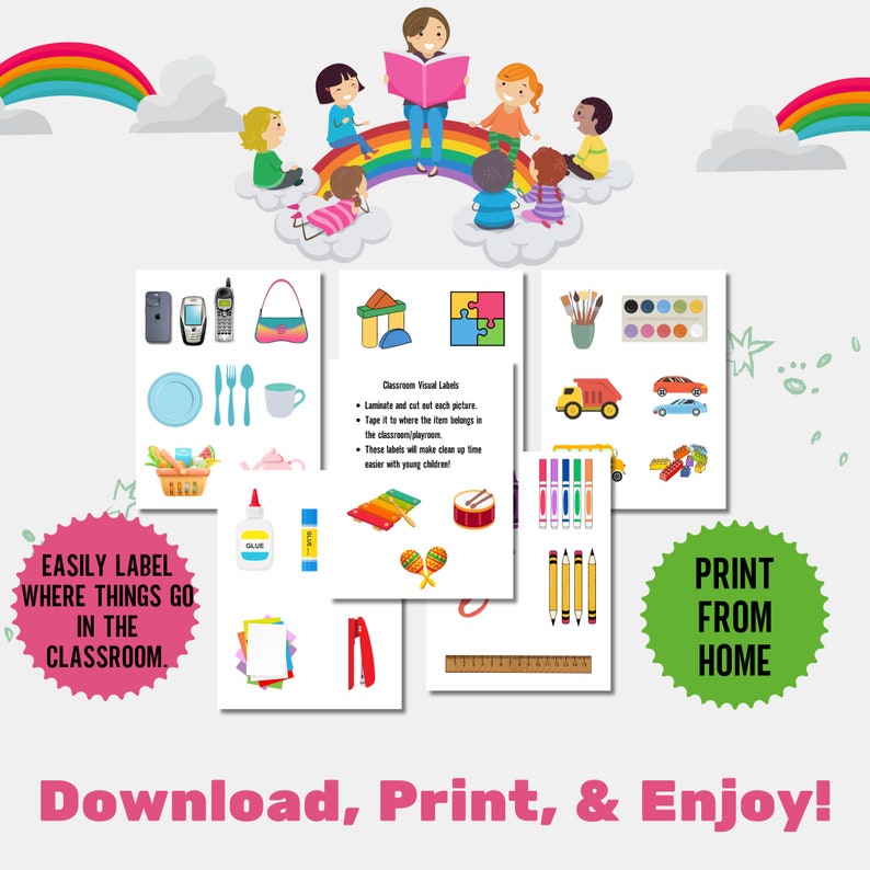Label Visual Box Preschool Classroom Labels: Visual Supply Cards (digital Download) - Etsy