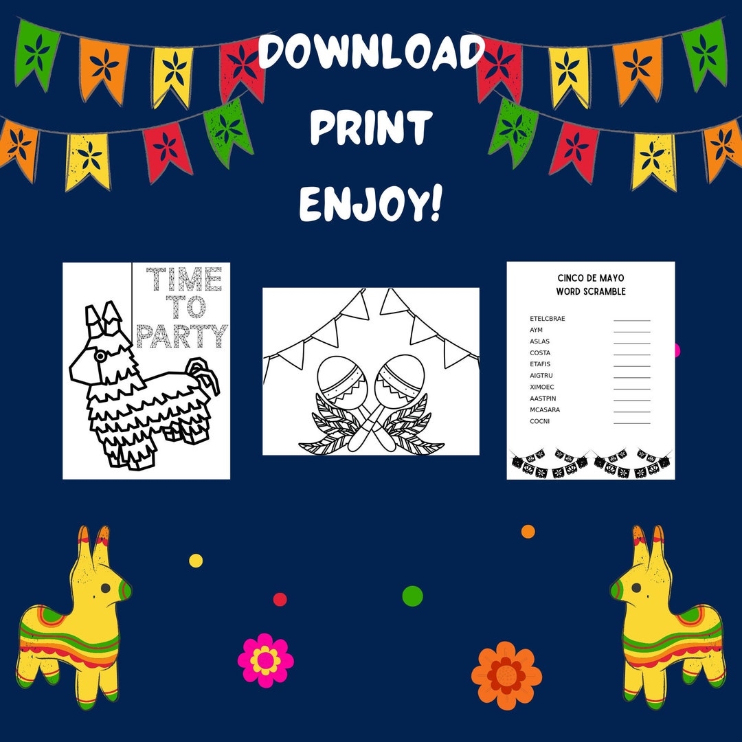 Mexican Coloring Pages, Cinco De Mayo Coloring Activity Pages, Bueno