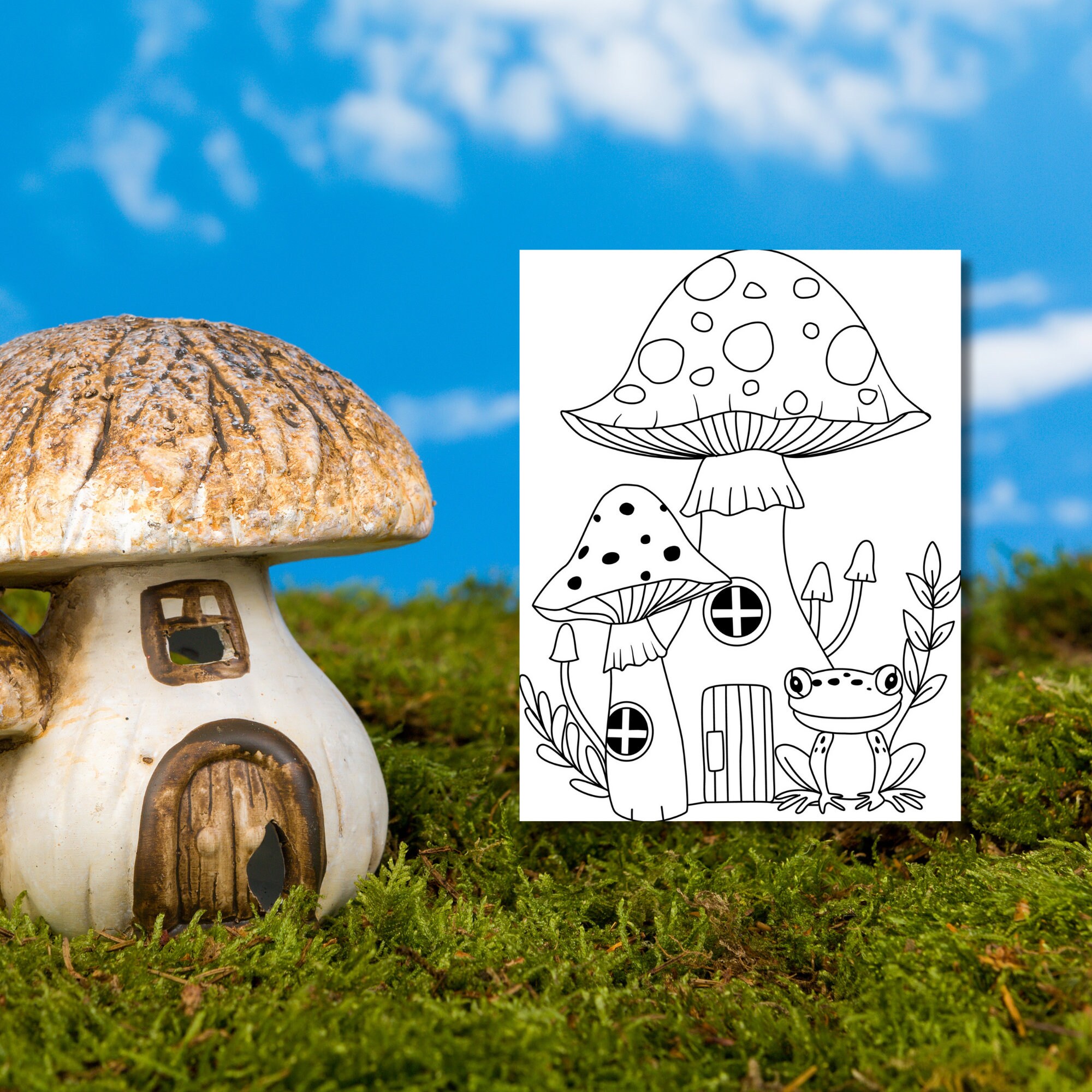 The Mushroom Village, Mini Mushroom House, Gnome Mushroom House ...