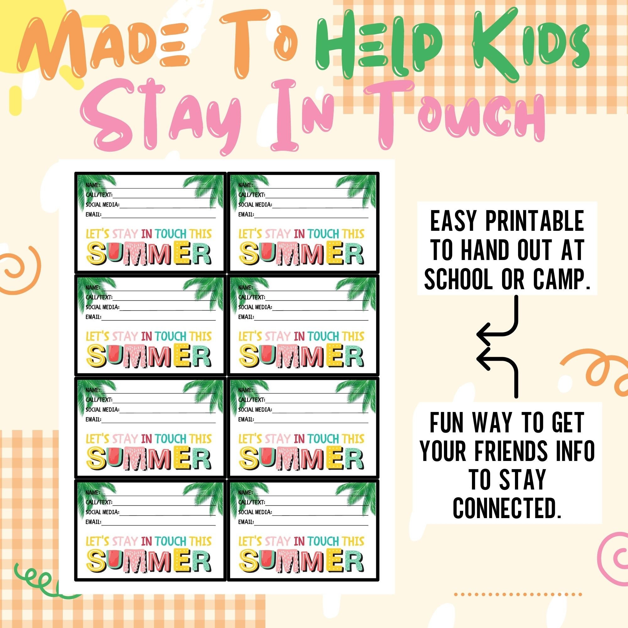 printable-summer-contact-card-kids-summer-contact-card-play-date-calling-card-contact-number-end-of-school-cards-for-kids-camp-friends-etsy for Editable Free Printable Keep In Touch Cards Printable Summer Contact Card, Kids Summer Contact Card, Play Date Calling Card, Contact Number, End of School Cards for Kids, Camp Friends - Etsy for Editable Free Printable Keep In Touch Cards