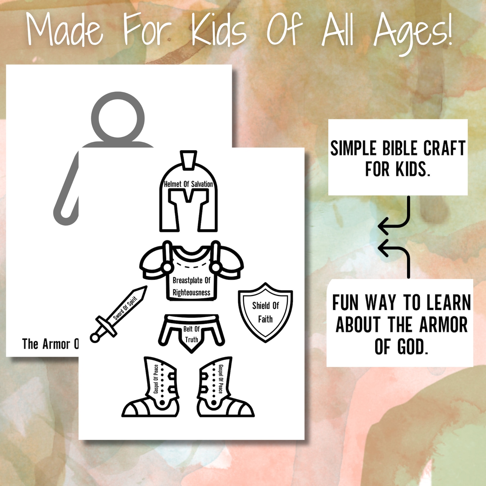 Helmet of Salvation, Armor of God Craft, Full Armor of God,shield of ...