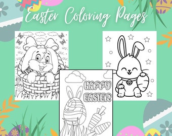 Desenhos de coelhinhos da Páscoa para colorir: atividade infantil (PDF)