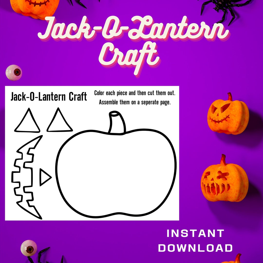 Indoor Preschool,jack Olantern Printable Craft,pumpkin Coloring,jack O Lantern Face,homeschool ...
