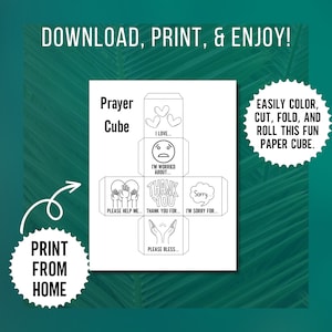 Prayer Cube for Kids - Printable Sunday School Activity and Craft ...
