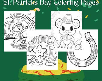 St. Patrick's Day Coloring Pages: Kids Activity Set (PDF Download)