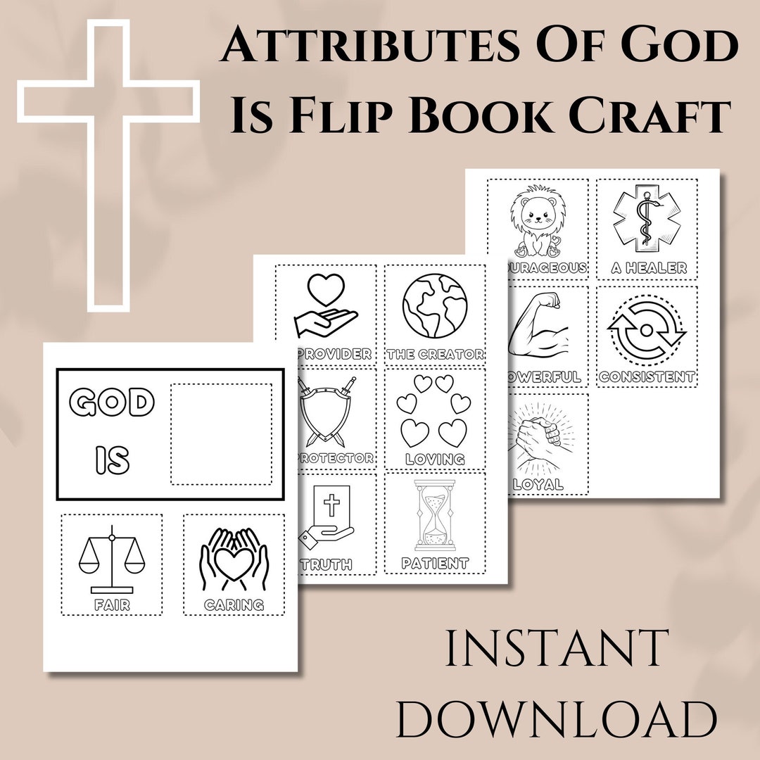 Attributes of God, Christian Resource, Flip Books, Sunday School
