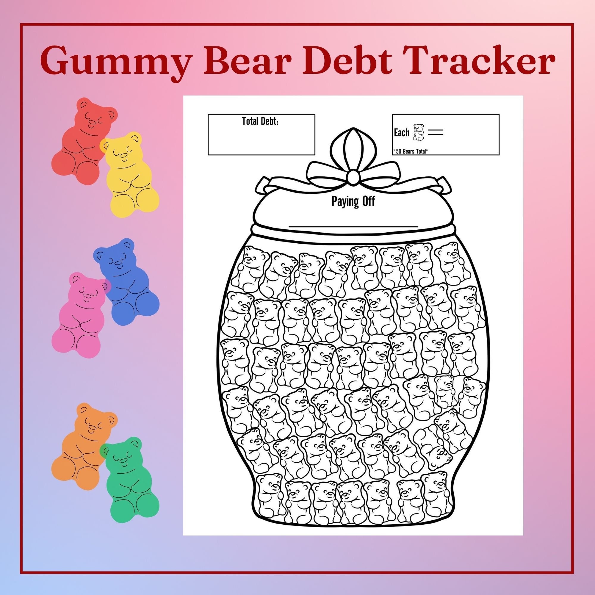 Debt Payoff Tracker Coloring Sheets, Debt Payoff Visual, Debt Payoff ...