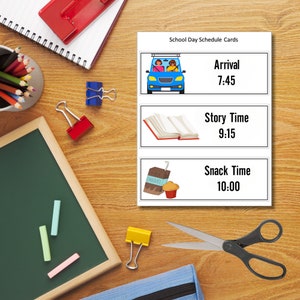 School Day Routine Cards: Visual Schedule, Classroom Calendar (digital ...
