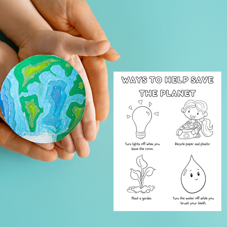 Earth Day Coloring Pages, Earth Day Party Favor, Earth Day 2023, Save