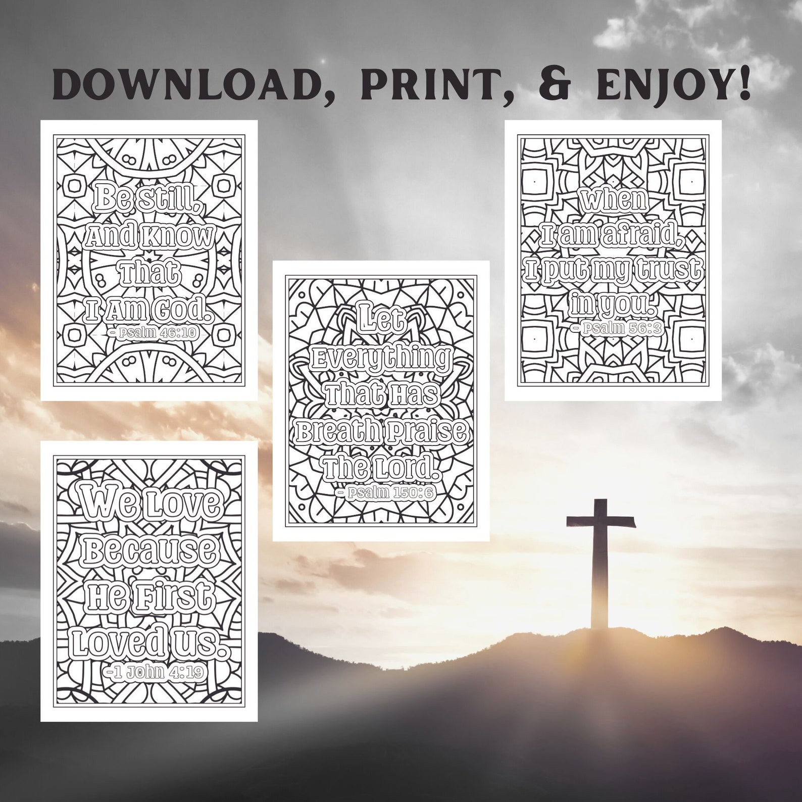Bible Memory Coloring,scripture Coloring Book,kids Bible Verse Coloring ...