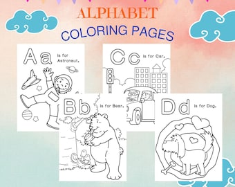 Alphabet Coloring Pages: 26 Printable Worksheets (PDF)