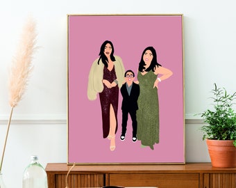 Faceless Portrait Custom Portrait From Photo Painting Portrait Family Illustration Personalized Gift For Her Faceless Family Portrait