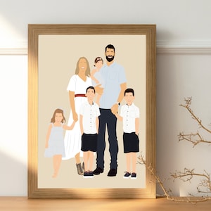 Faceless portrait custom, faceless portrait print, digital portrait from photo, custom digital portrait, custom illustration