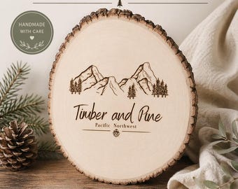 Arte personalizado en madera con borde natural / Pirograbado personalizado / Logotipos, retratos y diseños personalizados / Decoración artesanal con personalidad