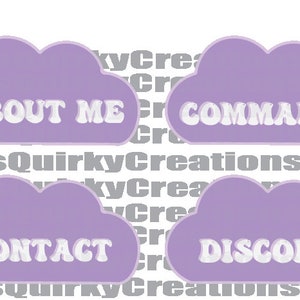 Pastel Purple Cloud Twitch Panels / Kawaii Twitch Panels / Cute Twitch Panels Bundle
