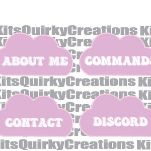 Pastel Pink Cloud Twitch Panels / Kawaii Twitch Panels / Cute Twitch Panels Bundle