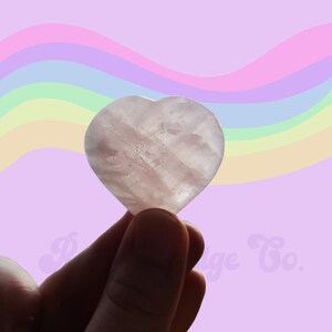 Rose Quartz Puffy Heart Crystal