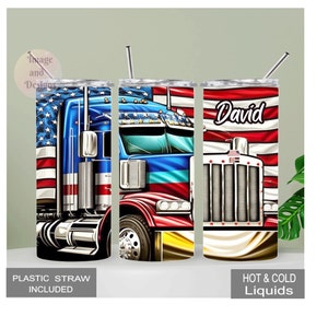 Truck Driver Tumbler, Trucker Tumbler, Gift For Truck Driver, Gift For Trucker, Gift For Him, Gift For Her, 20oz Trucking Tumbler With Name