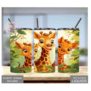 Adorable Cartoon Giraffe Tumbler, Perfect for Little Ones, Stay Hydrated in Style, Kids Giraffe Cup, Giraffe Tumbler