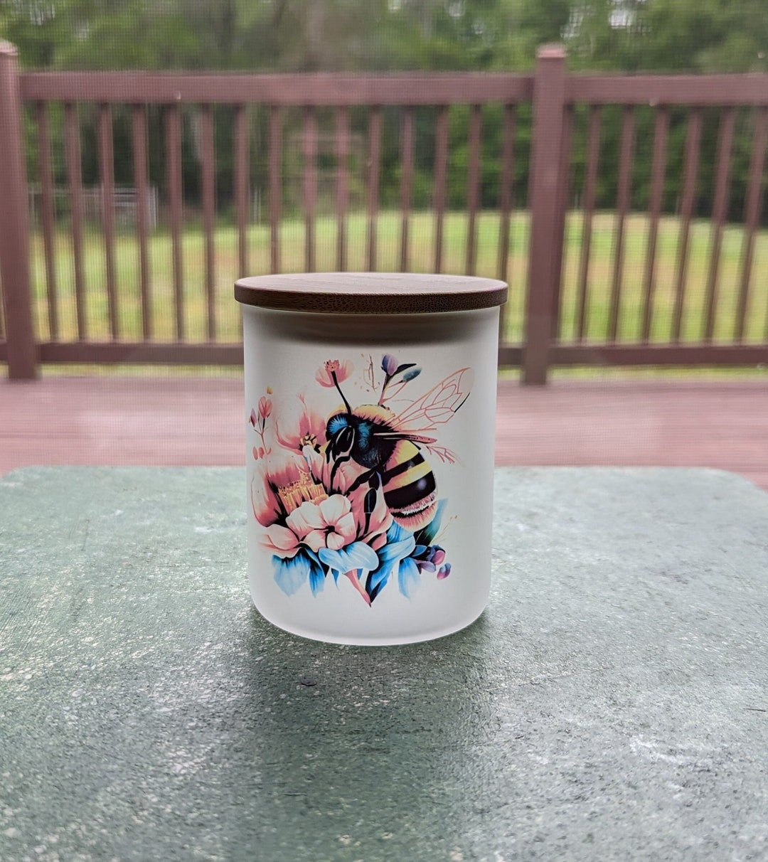 Bee Candle Holder Bee Gifts Bee Jar Bumble Bee Candle Etsy