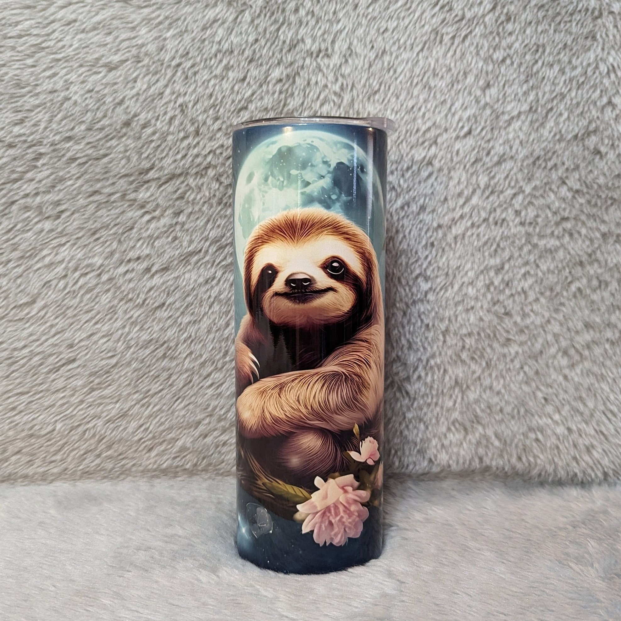 Sloth Tumbler Can Be Personalized, Sloth Cup With Straw, Tree Sloth ...
