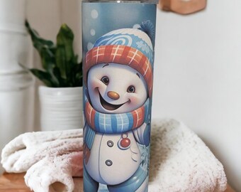 Snowman Tumbler That Can Be Personalized, Great Gift For Snowman Lovers, Winter Lover Gift