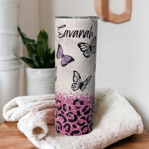 Butterfly Tumbler, Butterfly Cup, Personalized Butterfly Tumbler, Butterfly Gift, Butterfly Stainless Steel Tumbler, Butterfly Lover Cup