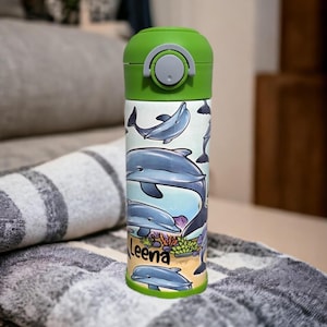 Kids Dolphin Water Bottle, Dolphin Tumbler Cup Can Be Personalized, Personalized Kids Cup, Kids Dolphin Cup, Great For School Or Home