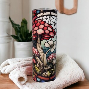 Mushroom Tumbler, Mushroom Cup, Mushroom Gift, Mushroom Lover Tumbler, Mushroom Design, 20oz Tumbler