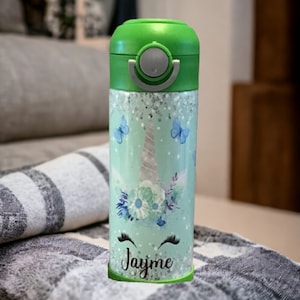 Kids Unicorn Water Bottle Can Be Personalized, Unicorn Tumbler, Unicorn Cup, Personalized Kids Water Bottle, Kids Flip top, Great For School